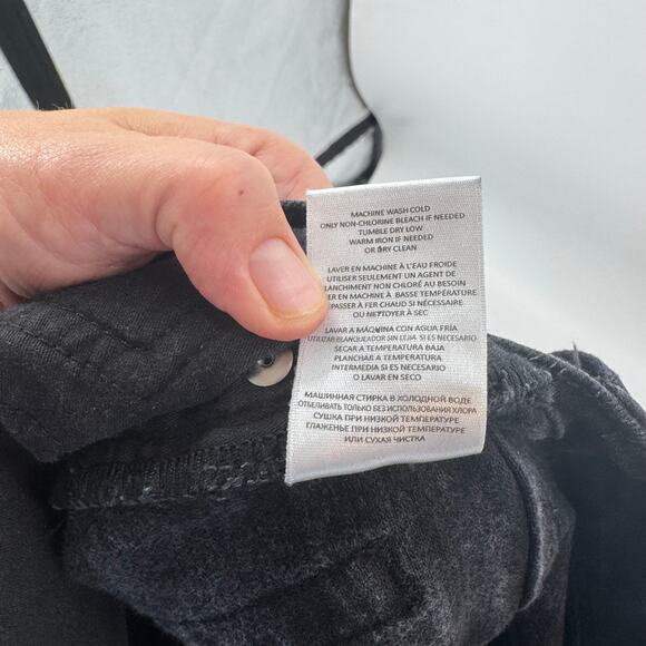 RE/DONE Black High Rise Jeans Size 29 Straight Leg Raw Hem Designer Denim - Picture 6 of 9